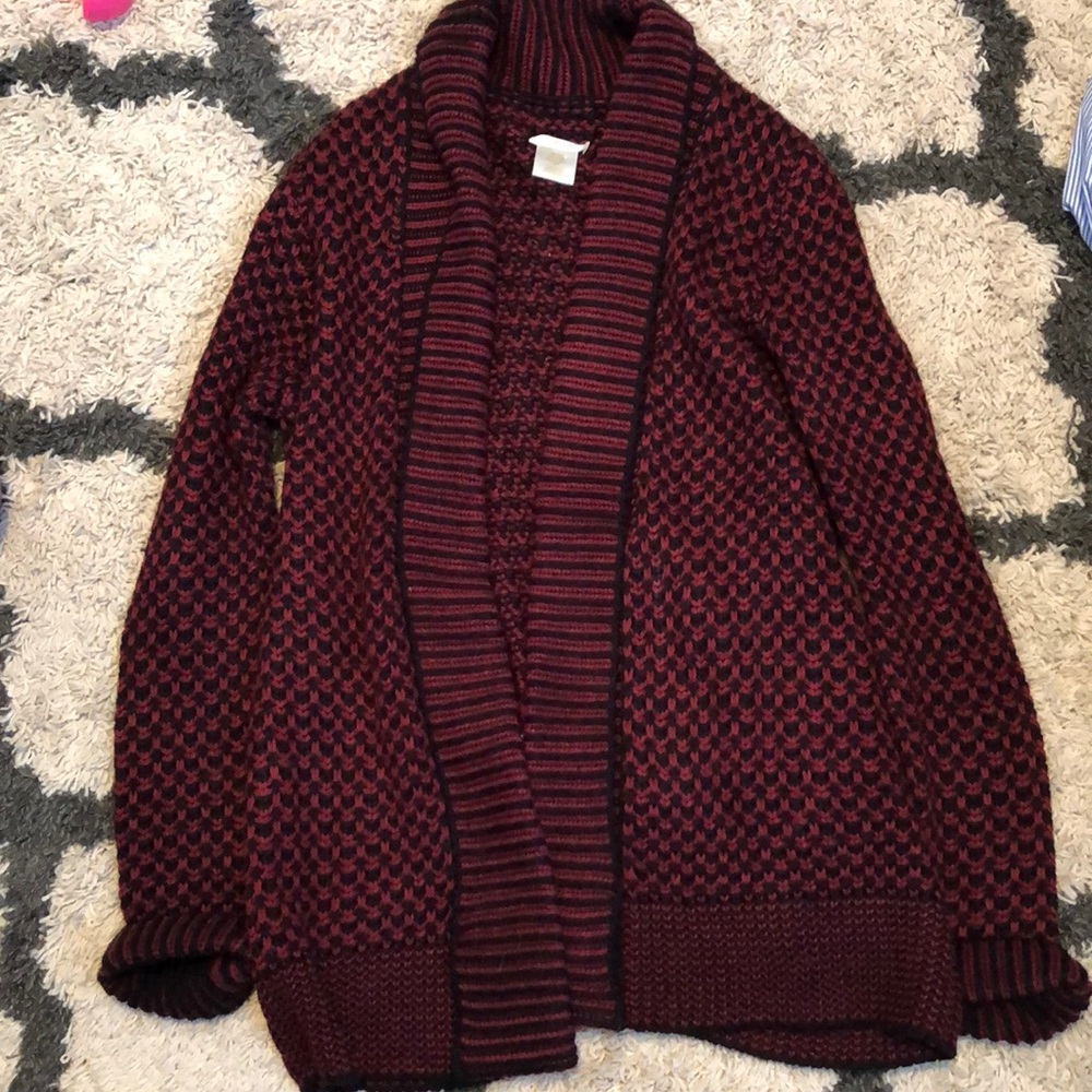 Black and red sweater